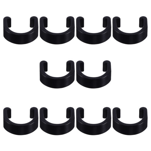 60Pz Supporti C Clip in Alluminio Nero Per Bici 2
