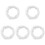 5Sets Flexible White Curtain Wire Cable Kit for Single Bed Canopy Use 4
