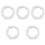 5Sets Flexible White Curtain Wire Cable Kit for Single Bed Canopy Use 5