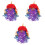3Pièces Perruques Bouclées Longues Colorée 4