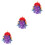 3Pièces Perruques Bouclées Longues Colorée 6