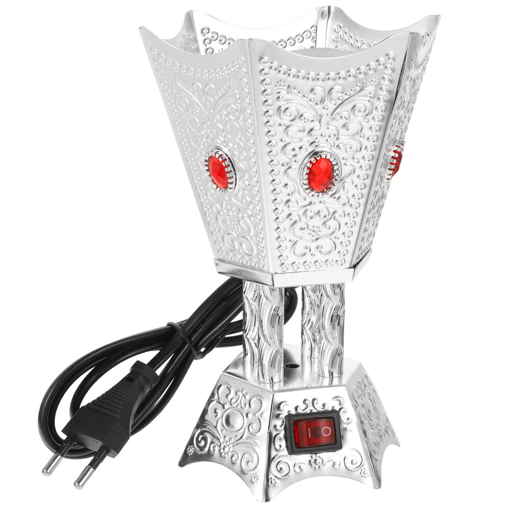 3Szt PrzenośNy Srebrny Elektryczny Palnik Kadzideł Do Relaksu I Dekoru-image