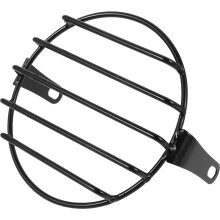 3Szt Czarny Metalowy Grill Na Przednią Lampę Motocykla Retro Look