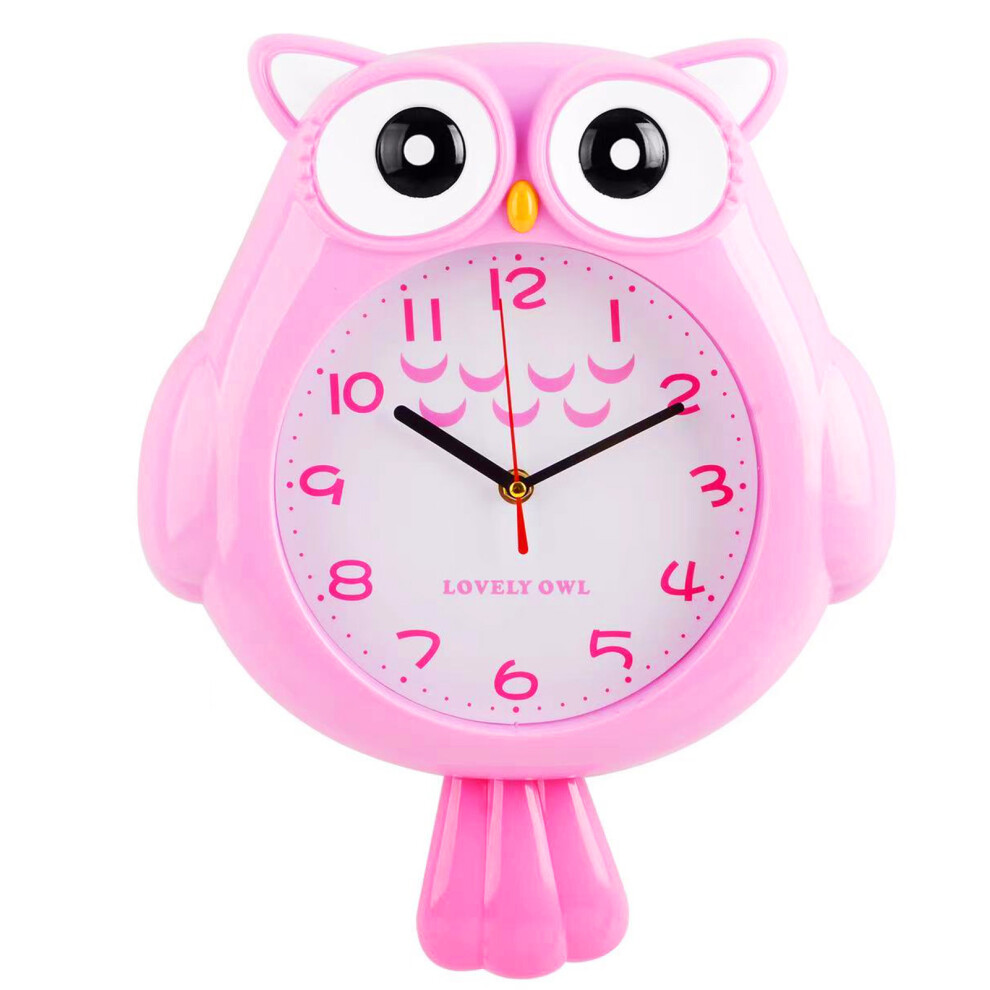 Cute Owl Shaped Clock, Kids Alarm Clock With Night Light, Silent Sweep Movement And Cartoon Style, Ideal For Bedroom Computer Room Decor