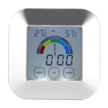 Compact Hygrometer for Indoor Spaces, Digital Thermometer Monitor with Touchscreen LCD Display, Perfect for Your Home's Climate Control
