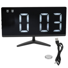 Dual Power Supply Alarm Clock, High-Definition Digital Led Clock For Adults And Children, Usb Charging Port Clock With Adjustable Brightness