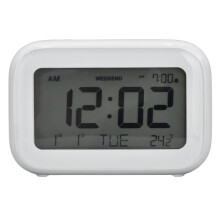 Innovative Digital Alarm Clock, White ABS Material Clock With LCD Display And 12H/24H Format For Versatile Use