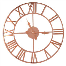 Rustic Roman Numerals Design Vintage Decorative Indoor Outdoor Clock With Easy Install Robust Iron Construction For Living Room Bedroom Dining Room Ki