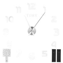 Easy Install Decorative Clock, Extendable Life For Living Room, Bedroom, Dining Room, Kitchen, Office (Silver)