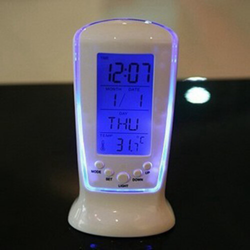 Sophisticated Assistant, Pen Holder Desk Clock With Countdown Function For Productive Workspaces, Featuring Digital Temperature Display Music Alarm 1