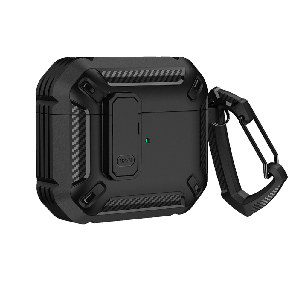 Shockproof Cover For Airpods 3Rd Generation, Protective Case With Lock, Designed For Apple Airpods 3 Charging Case, Includes Portable Carabiner, 9128293469234