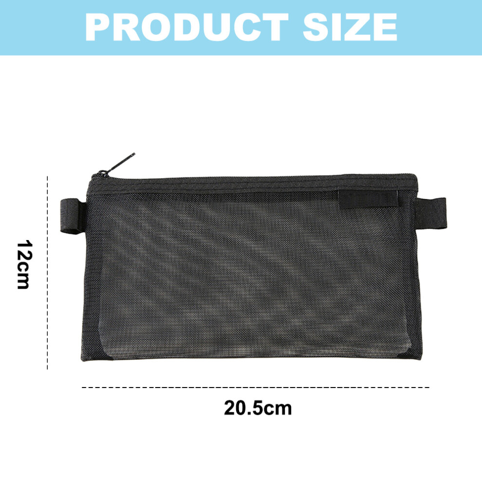Portable Makeup Bag, Durable Nylon Mesh Zippered Closure Cosmetic Bag Pouch for Convenient Visibility, Breathable Mesh Design for Easy Content