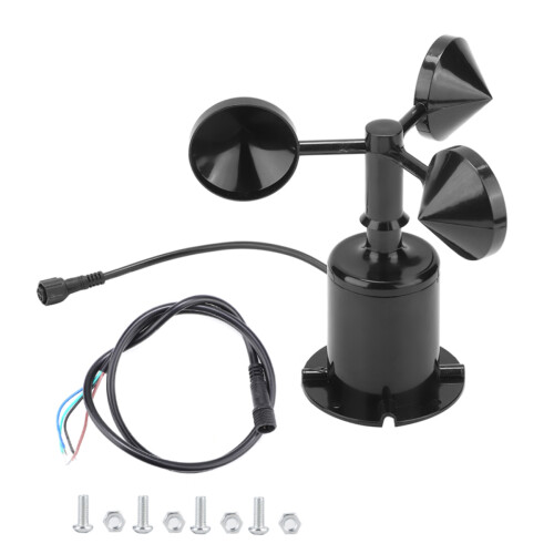 Solar-Powered Outdoor Lights Wind Anemometer Weatherproof And Durable Motion Sensor Lighting Compatible Wind Speed Sensor High Performance Bearings
