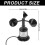 Solar-Powered Outdoor Lights Wind Anemometer Weatherproof And Durable Motion Sensor Lighting Compatible Wind Speed Sensor High Performance Bearings 5