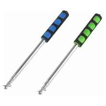 Soft Sponge Handle Telescopic Handheld Flagpole, Non-Slip Dirt-Resistant Double Groove Design Portable Flag Pole Reinforced with 9 Sections, Flexible