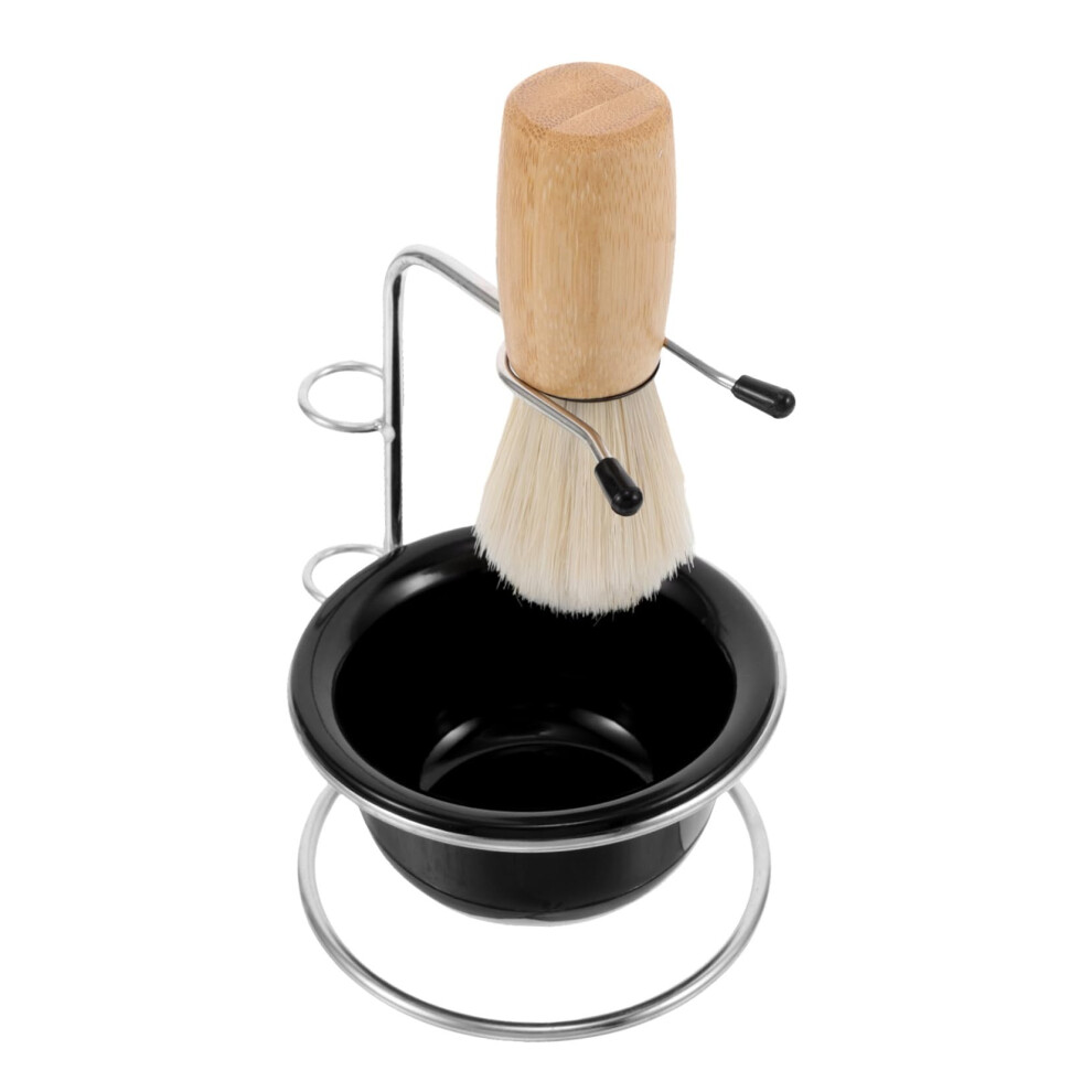 First Time Shavers Essential Shaving Brush and Shaving Bowl Set for Men with Stand  Care Set for a Gentle Shave Multicoloured
