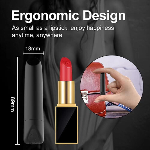Vibrating Bullet Mini Vibrator with 10 Vibration Modes, Waterproof Compact Travel Size 1