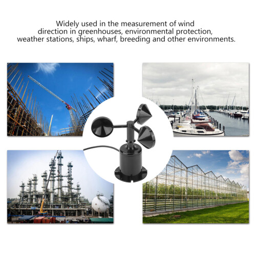 Solar-Powered Outdoor Lights Wind Anemometer Weatherproof And Durable Motion Sensor Lighting Compatible Wind Speed Sensor High Performance Bearings 2