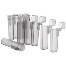30Stk Tragbarer Zahnstocherhalter Grau Mit Deckel, Kunststoff,