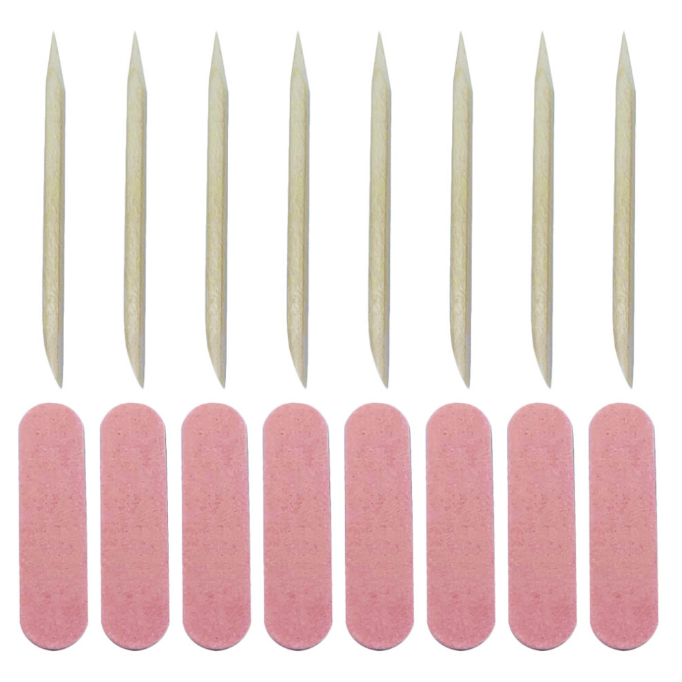 Iplusmile 400Sets Durable Wooden Nail Files Manicure Tools Assorted