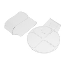 6Stk Acryl Makeup Paletten Weiß Für Nagel- Und Kosmetikstudio