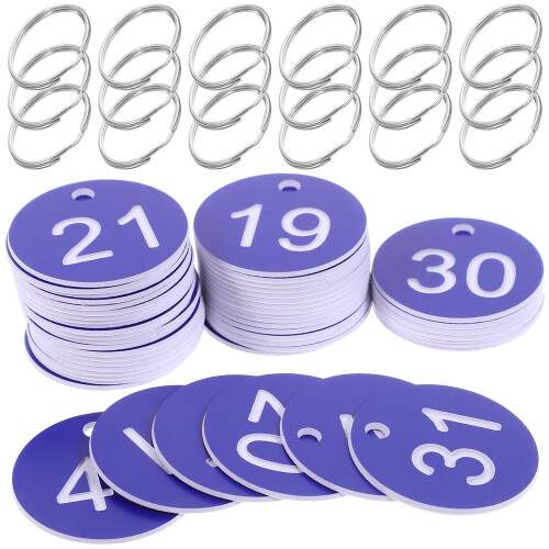 250Sets Blaue Nummernschilder Mit Stabilem Eisenring