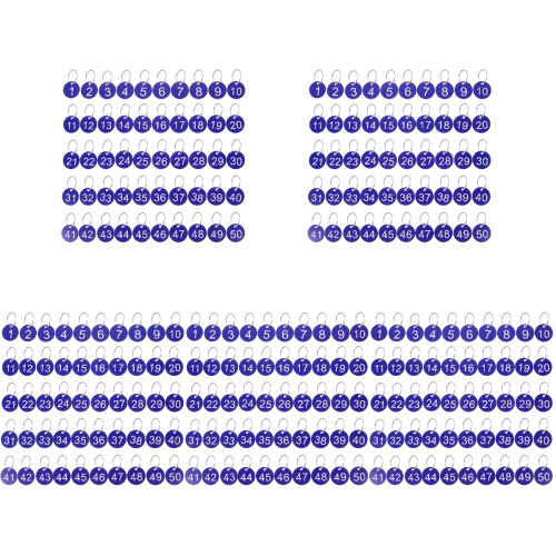 250Sets Blaue Nummernschilder Mit Stabilem Eisenring 2