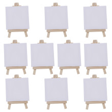30Stk Mini Leinwandstaffelei Holz Weiß Für Kinder Und Kunstwerke