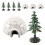 2Sets Mini Diorama Igloo En Boom Plastic Winter DIY Speelgoedset 1