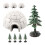 2Sets Mini Diorama Igloo En Boom Plastic Winter DIY Speelgoedset 2