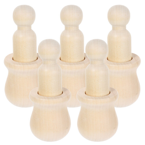 10St DIY Peg Kit Khaki Voor Creatieve Kinderspellen