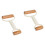 2Stk Holz Teigroller Mit Kunststoffgriff, Dual-End Back Beige 6