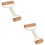 2Stk Holz Teigroller Mit Kunststoffgriff, Dual-End Back Beige 8