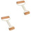 2Stk Holz Teigroller Mit Kunststoffgriff, Dual-End Back Beige 5