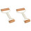 2Stk Holz Teigroller Mit Kunststoffgriff, Dual-End Back Beige 4