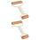 2Stk Holz Teigroller Mit Kunststoffgriff, Dual-End Back Beige 7