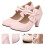 2Paren Modieuze Roze Chunky High Heels Met Strik En Elegant Design 10