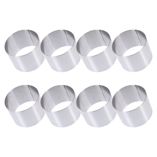 40Stk Runde Backformen Wiederverwendbare Kuchenringe Silber 1