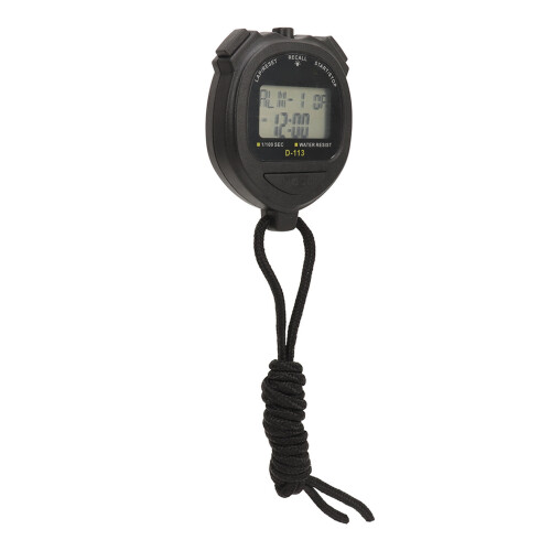 Digital Stopwatch 60 Lap Memory Waterproof Sport Timer with Lanyard