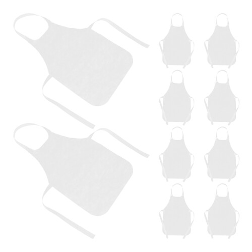40St Nonwoven Kinder Schort Wit Voor En Schilderactiviteit 1