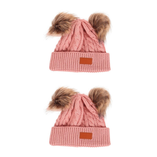 2St Comfortabele Roze Gebreide , Warm En Modieus 2