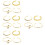 16St Gouden Ringen Set , Verstelbare Sieraden 8