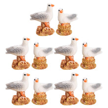 48Stk Möwen Gartendeko Resin Mehrfarbig