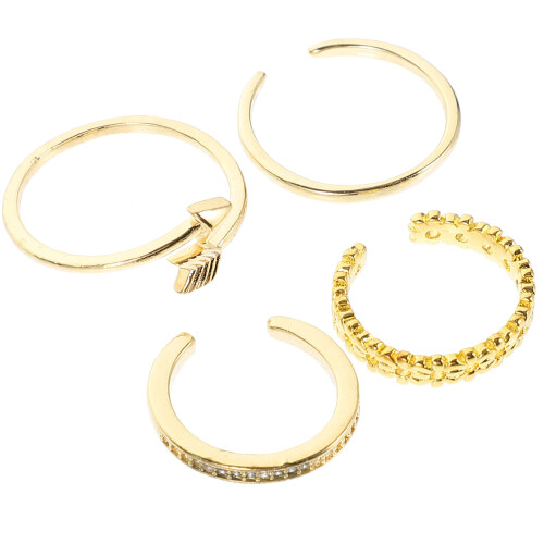 16St Gouden Ringen Set , Verstelbare Sieraden 1