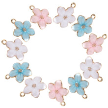 60Stk Kleine Blumenschmuck Anhänger Metallfarbig Für Schmuck Basteln
