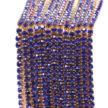 3Pz Catena Strass Artigianale Scuro Per Abbigliamento E