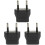 3St Multifunctionele Adapter Zwart Voor Wandcontacten 3