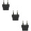3St Multifunctionele Adapter Zwart Voor Wandcontacten 10