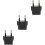 3St Multifunctionele Adapter Zwart Voor Wandcontacten 6