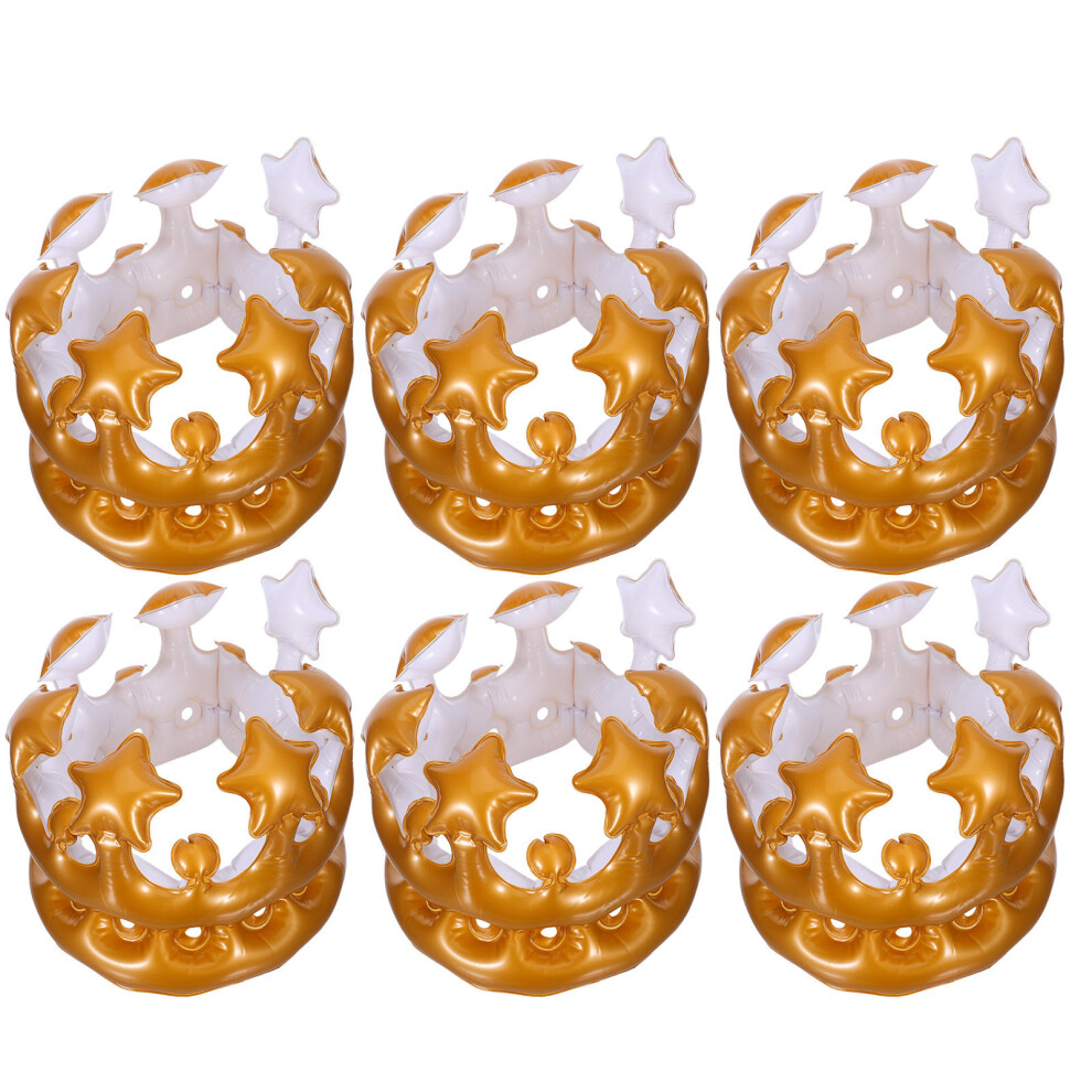 24Szt Kolorowa Korona Nadmuchiwana Z Pvc Do WystęPóW I Przyjęć-image